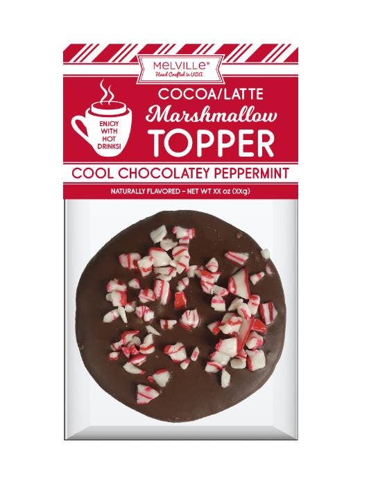 Dark Chocolatey-Coated Marshmallow Toppers with Peppermint: