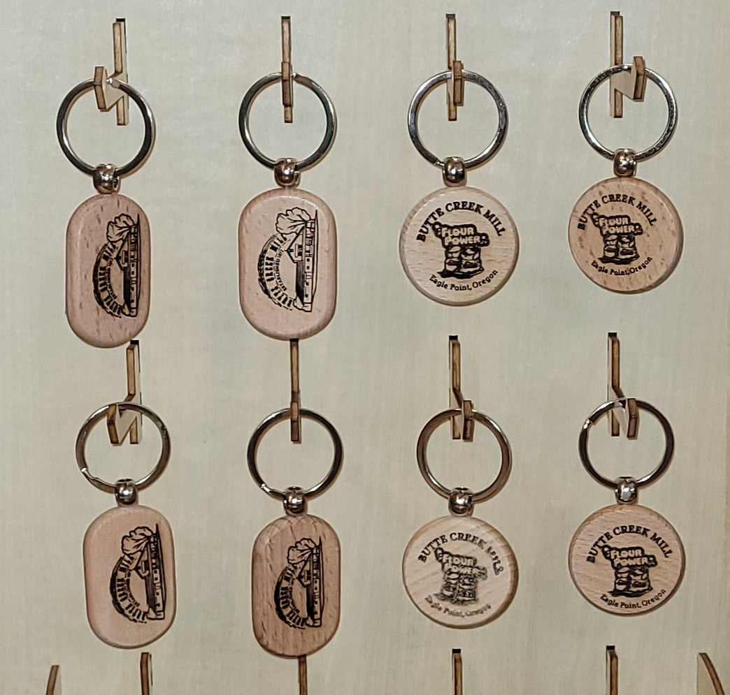 Keychain - Wooden engraved Oval