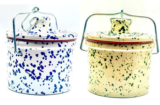 Stoneware Cheese Spread Crock With Bale Latch