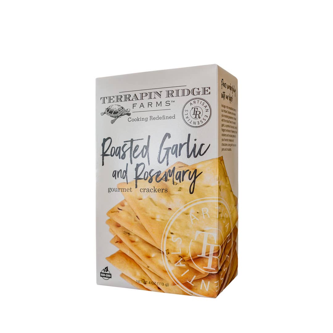 Roasted Garlic & Rosemary Crackers
