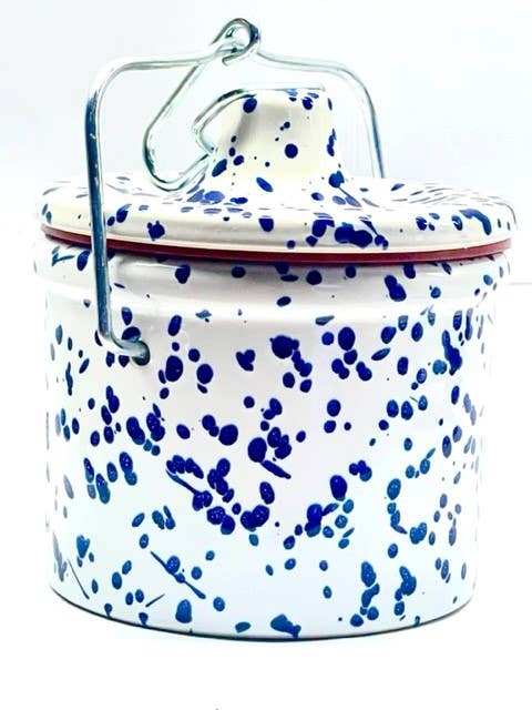 Stoneware Cheese Spread Crock With Bale Latch