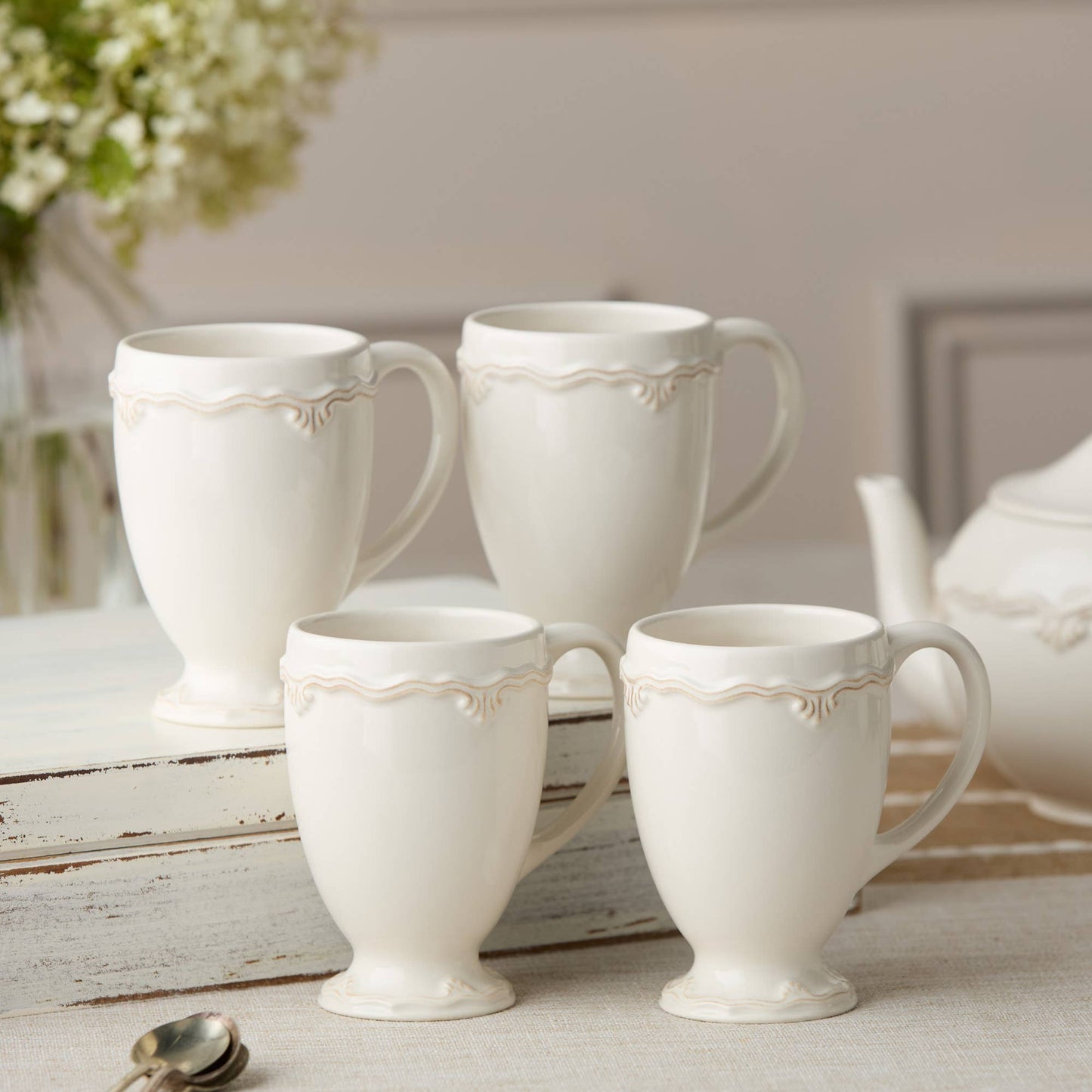 Heritage Scroll Mug – Handcrafted with Elegant Whimsy