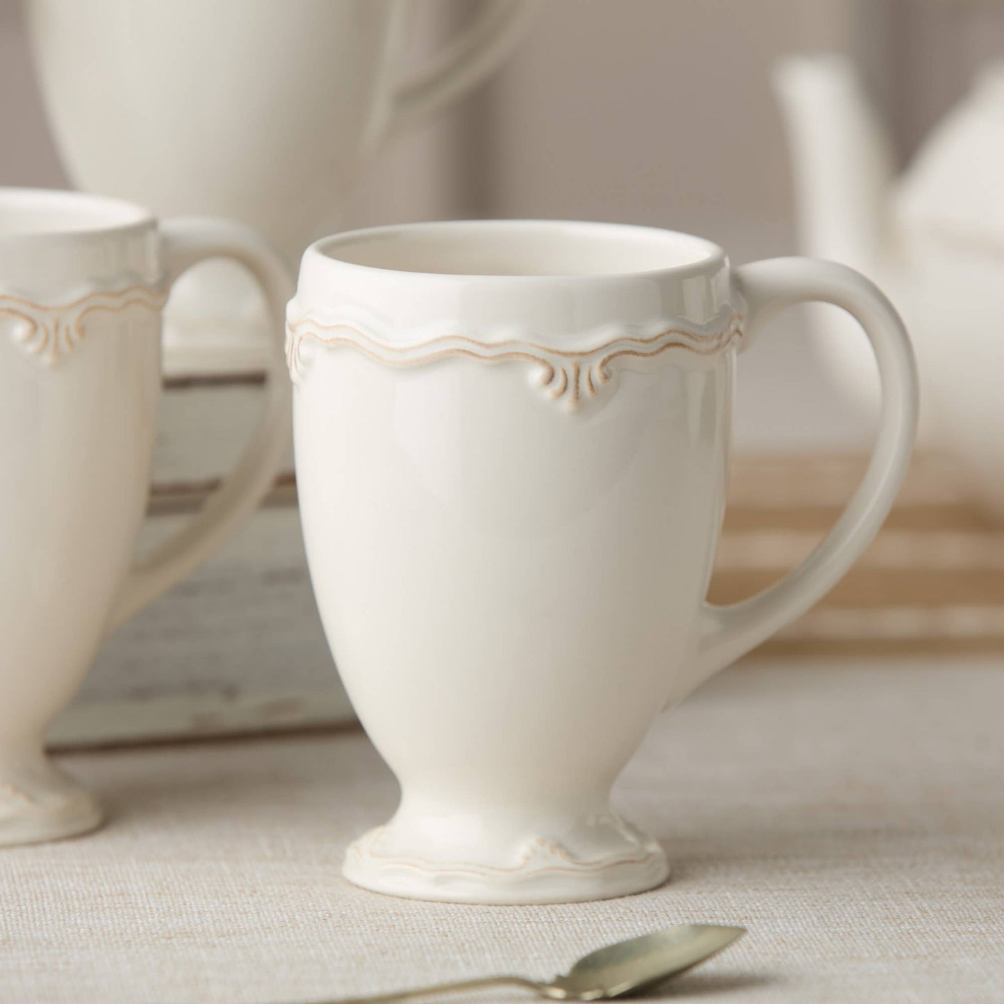 Heritage Scroll Mug – Handcrafted with Elegant Whimsy