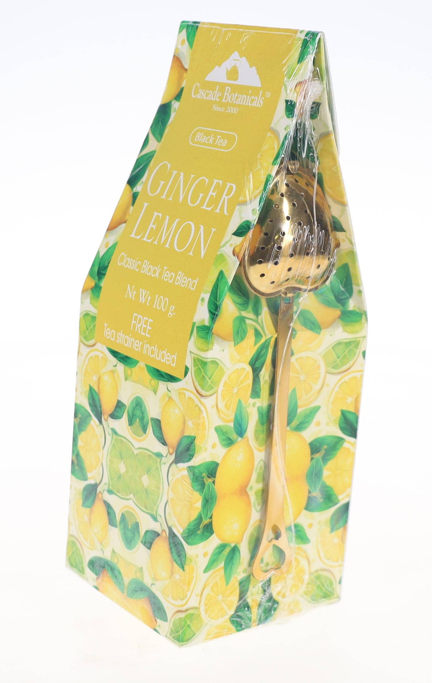 Lemon Ginger Black Loose Tea Gift Box FREE STRAINER