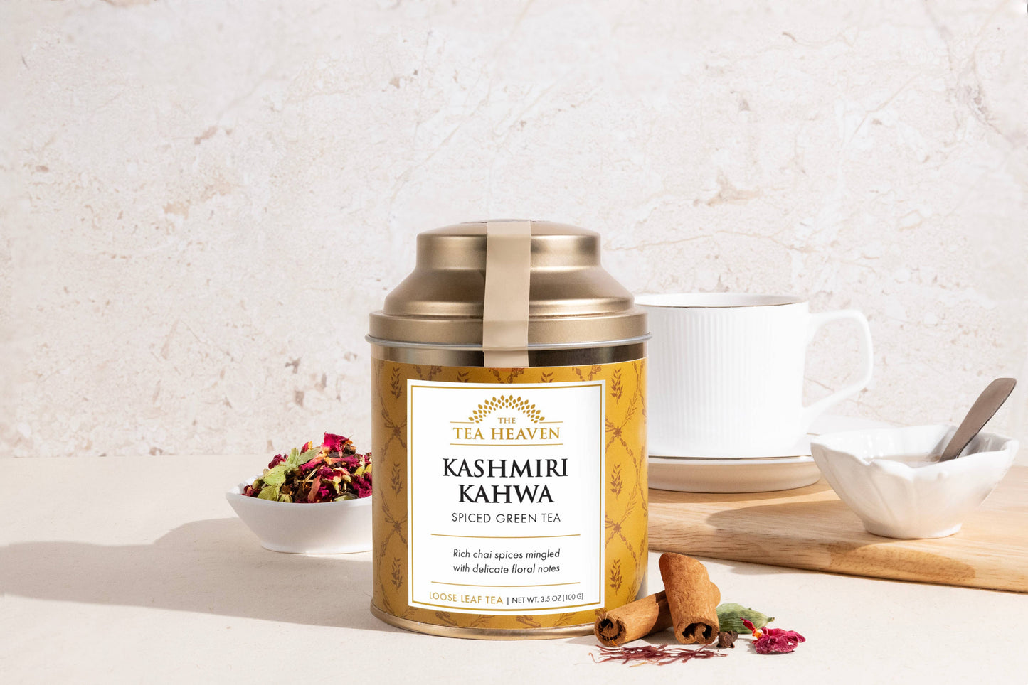 Kashmiri Kahwa Spiced Green Loose Leaf Canister