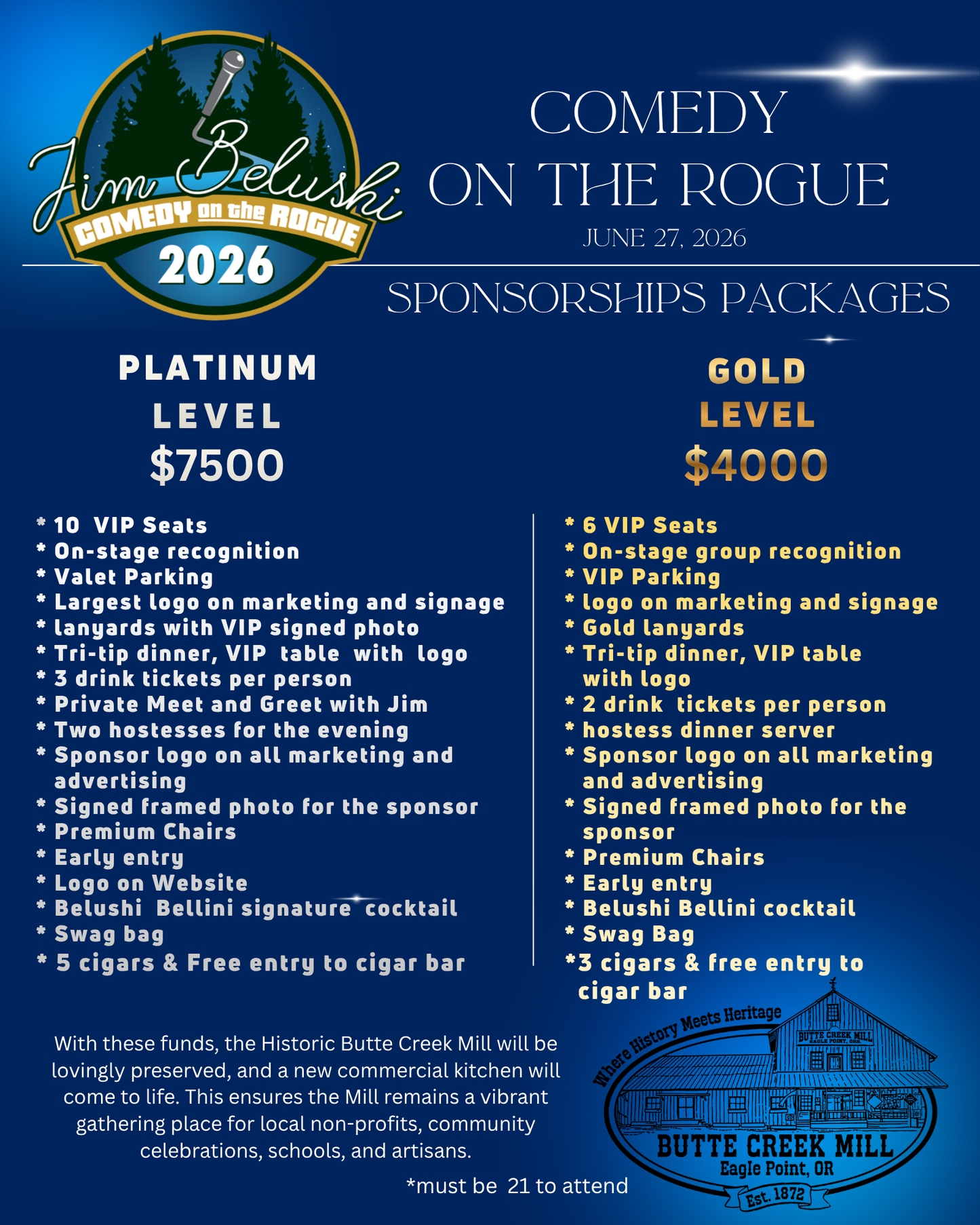 Comedy on the Rogue Sponsorship Opportunities