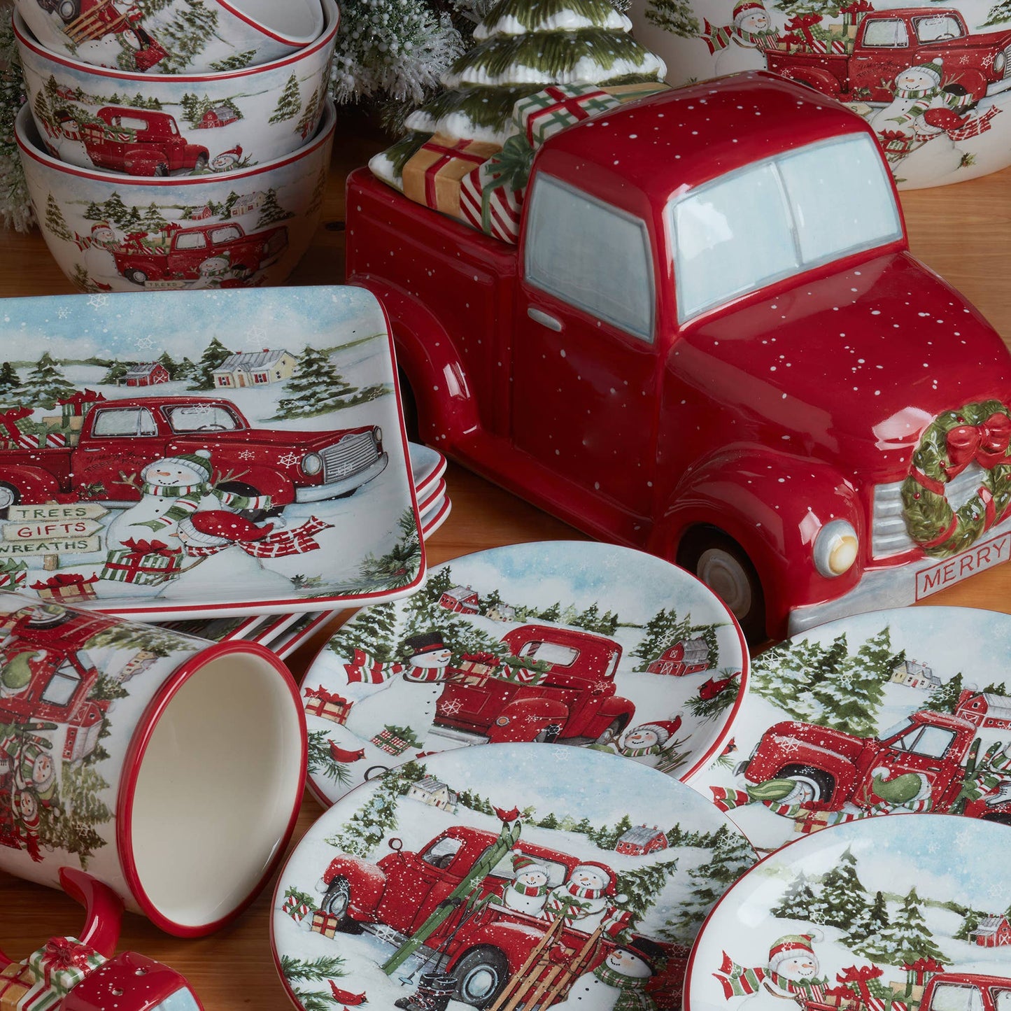 Red Truck Christmas Mug 16 oz. asst.