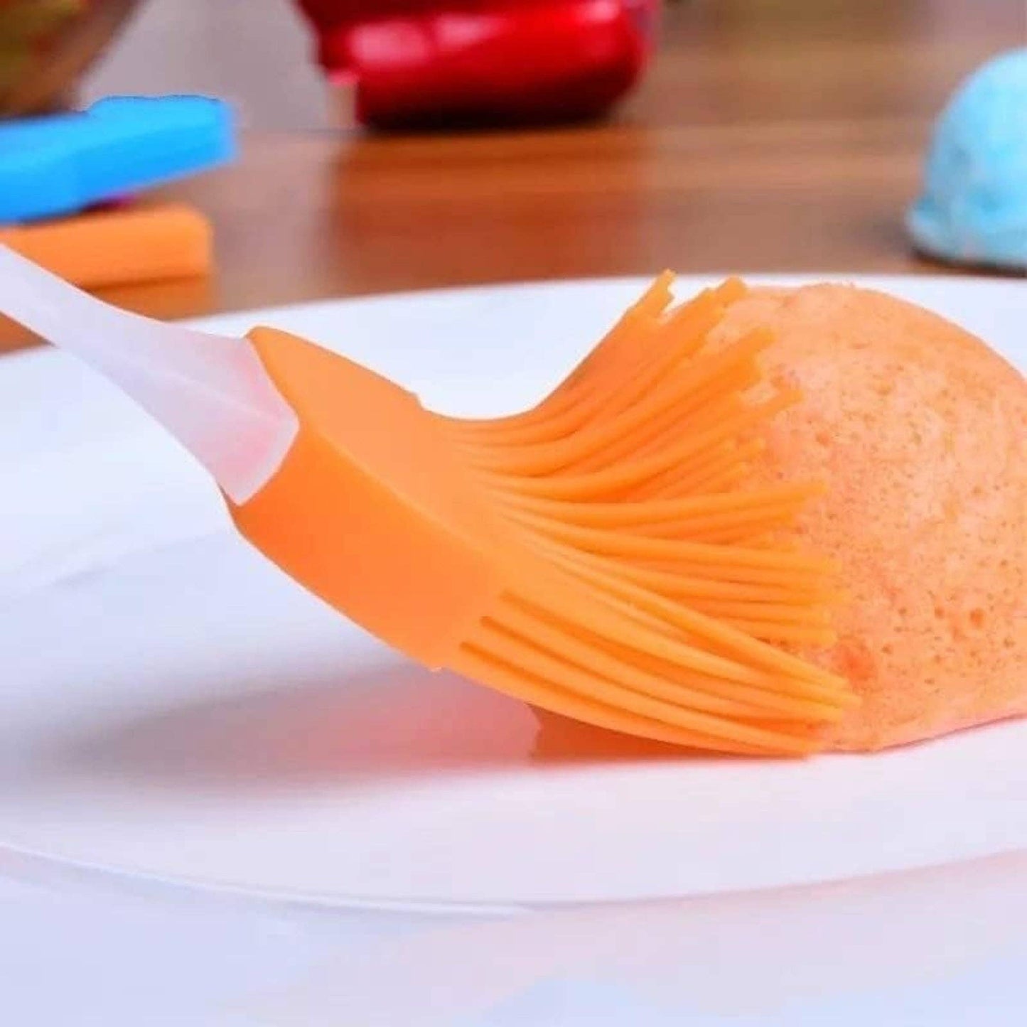 2-Piece Silicone Pastry Brush Set - 6.5' (Small) & 8.1' (Medium) - Red