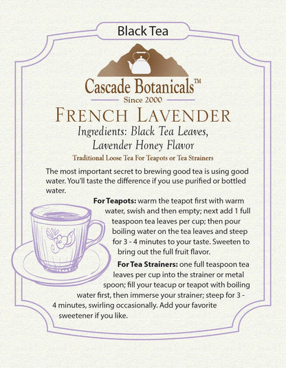 French Lavender Black Tea Loose Pack