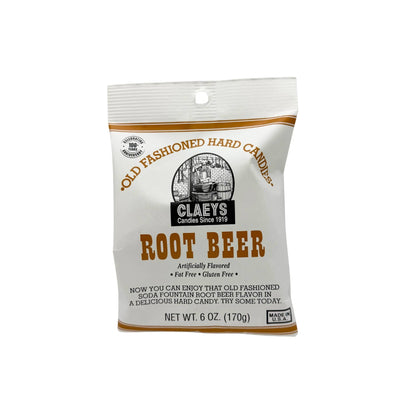 Claeys Old Fashioned Hard Candy Root Beer Drop 6oz Bag