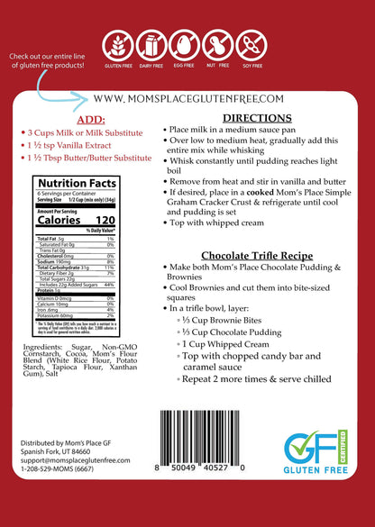 Gluten-Free Creamy Chocolate Pudding Mix