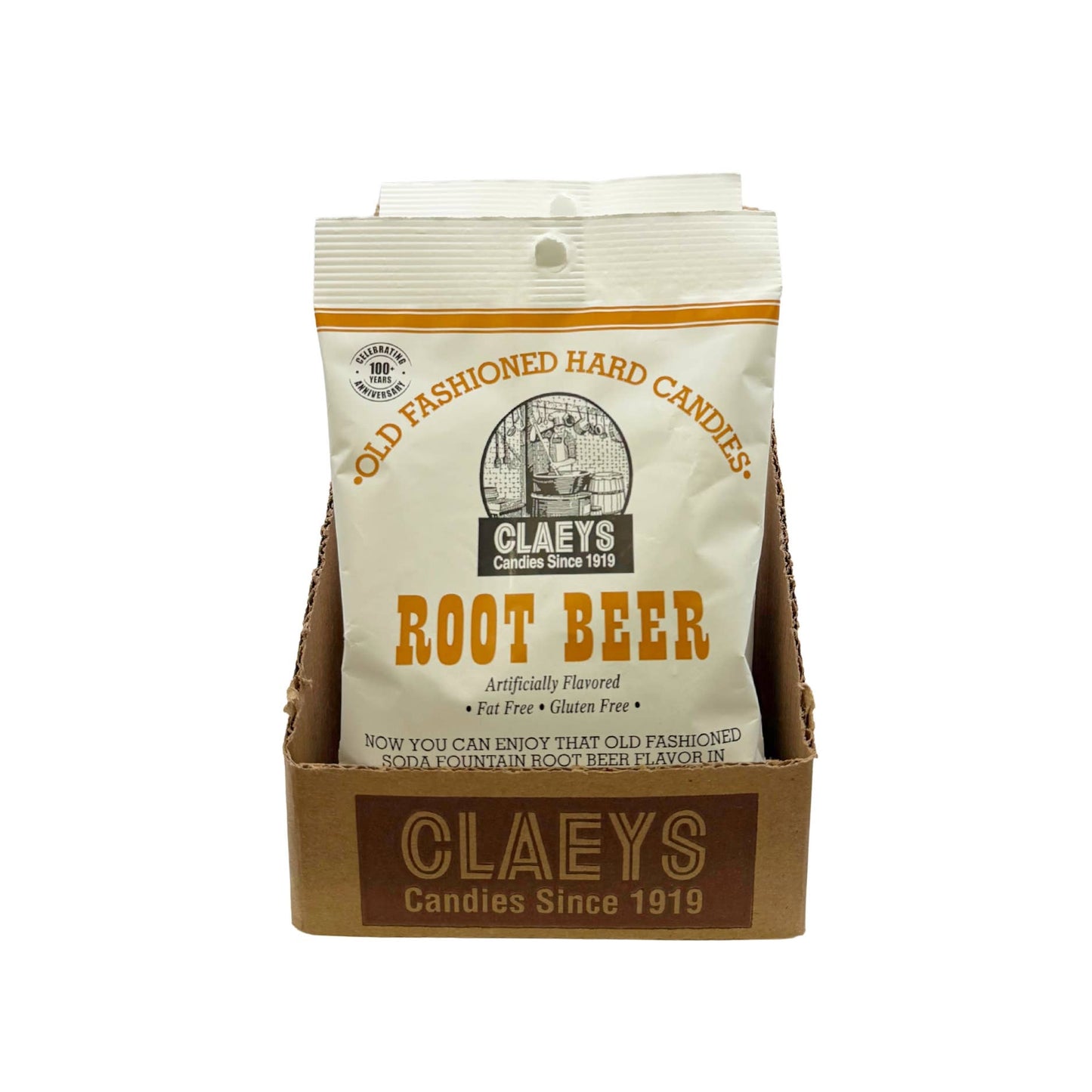 Claeys Old Fashioned Hard Candy Root Beer Drop 6oz Bag