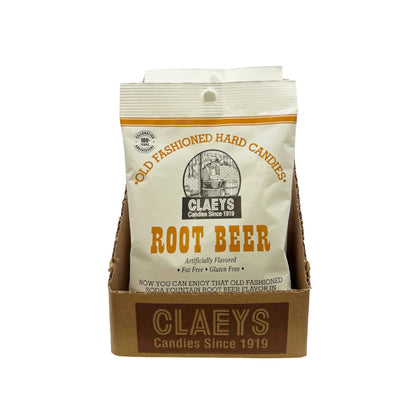 Claeys Old Fashioned Hard Candy Root Beer Drop 6oz Bag