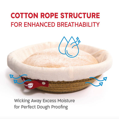 Round Cotton Rope Proofing Baskets Set