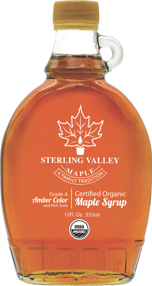 Certified Organic Maple Syrup: Amber Color/Rich Taste: 8oz