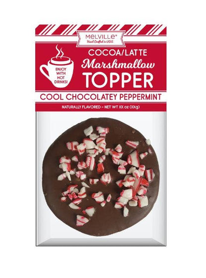 Dark Chocolatey-Coated Marshmallow Toppers with Peppermint: