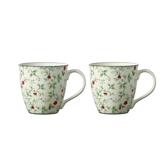 Porcelain Winterberry 20Oz Mug Christmas Gift Box set