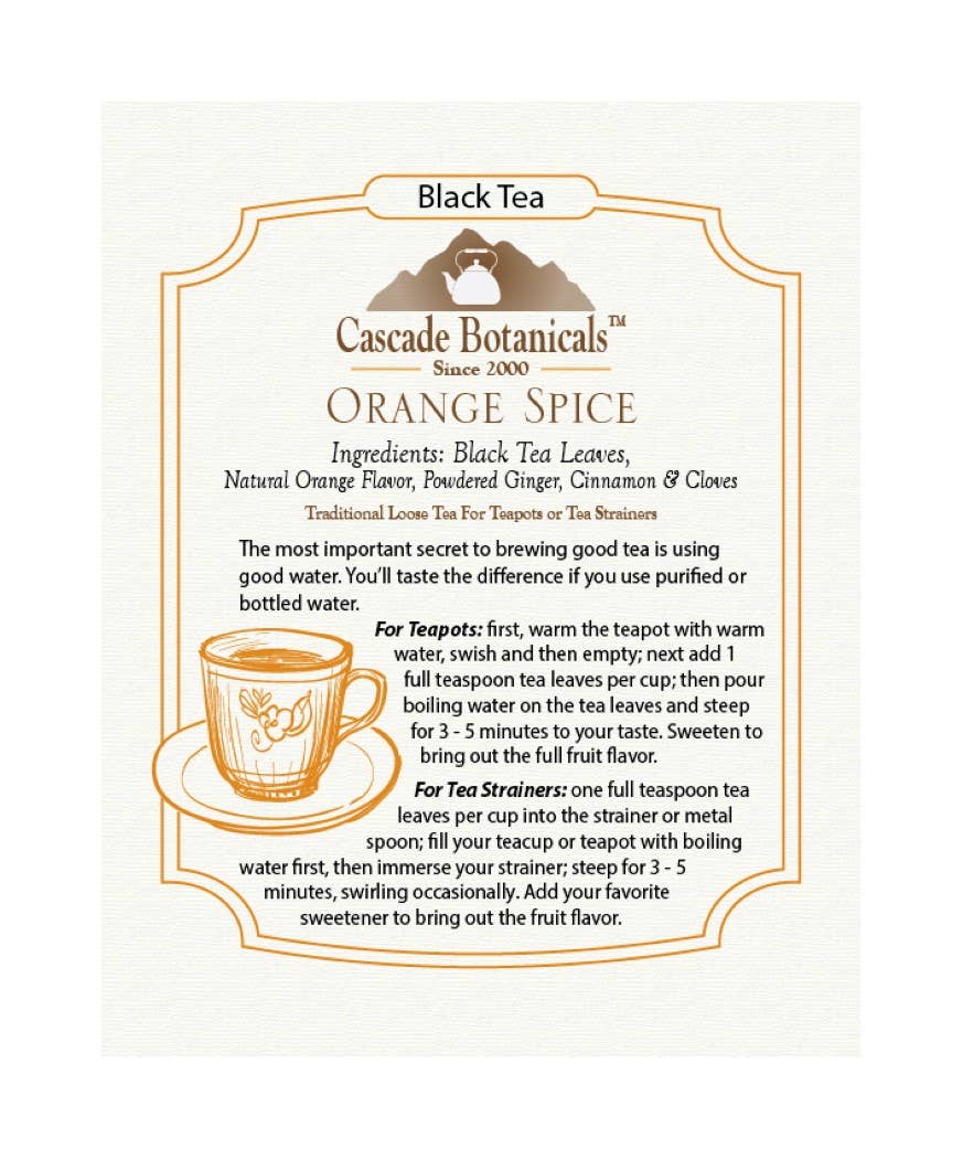 Orange Spice Black Tea Loose