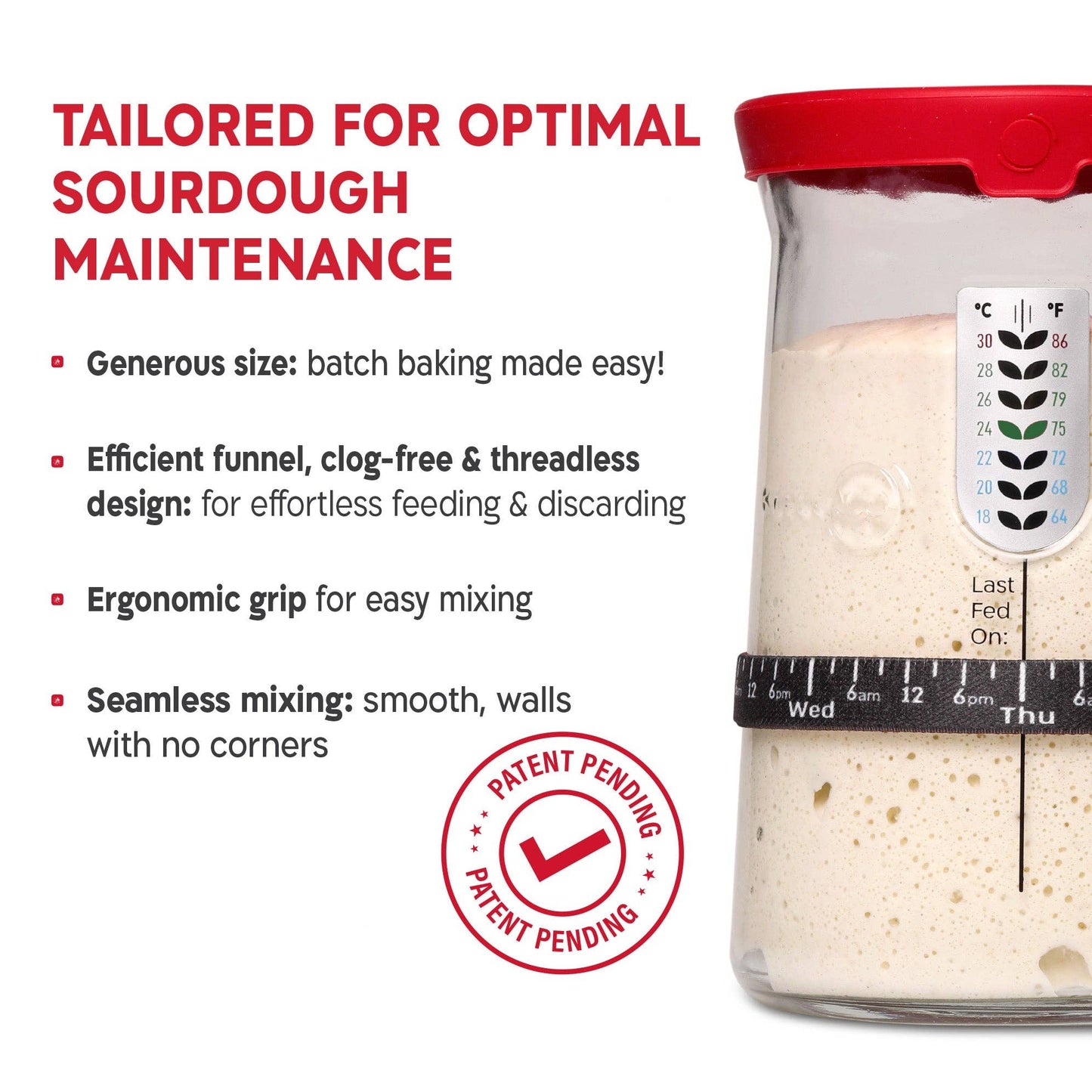 KneadAce PRO Sourdough Kit with 34oz PRO Jar