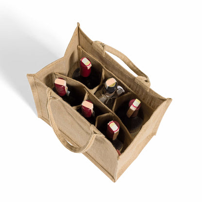 Jute Wine Bag - 2 bottle size