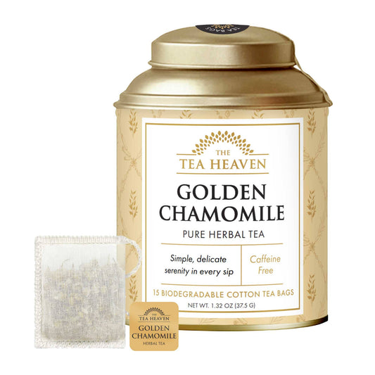 Golden Chamomile Tea Bag Canister