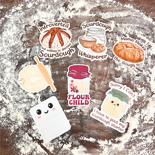 Sourdough Starter Waterproof Sticker