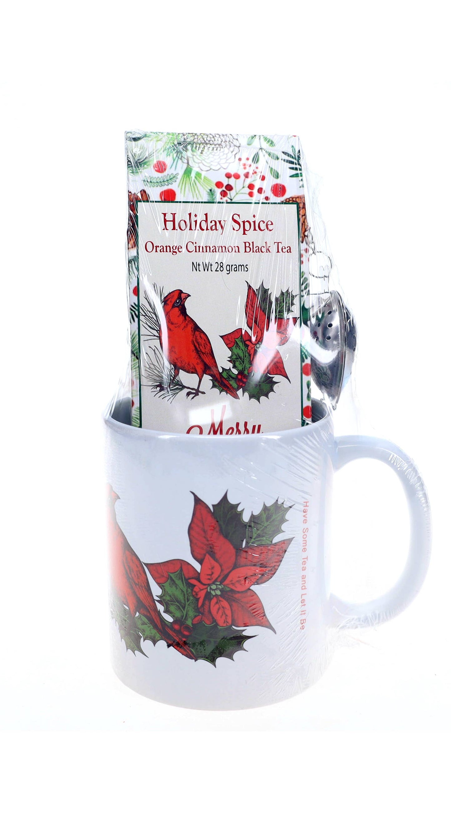 Holiday Spice Tea Mug with Matching Loose Tea Box, STRIANER