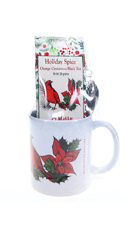 Holiday Spice Tea Mug with Matching Loose Tea Box, STRIANER