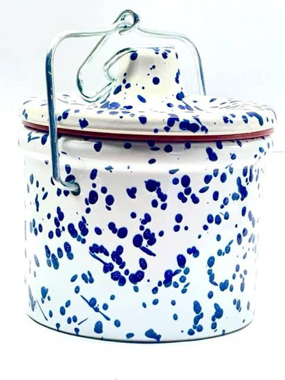 Stoneware Cheese Spread Crock With Bale Latch