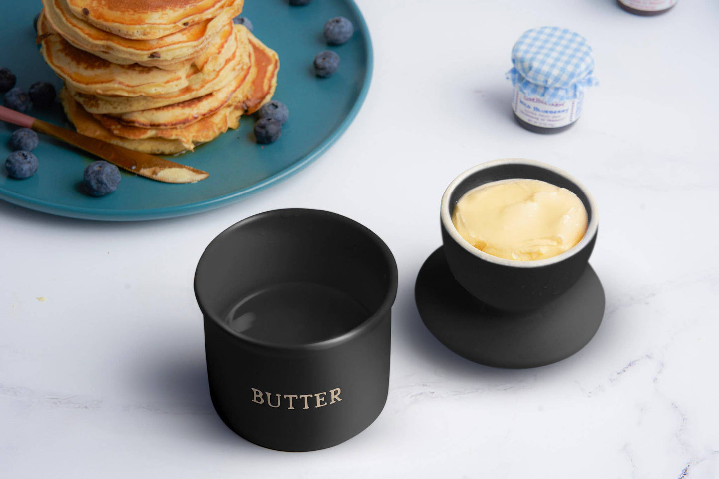 Kook French Butter Keeper Dish, Ceramic