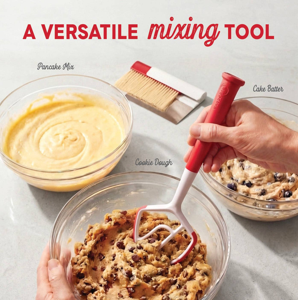KneadAce® Dough Wand, Danish Dough Whisk