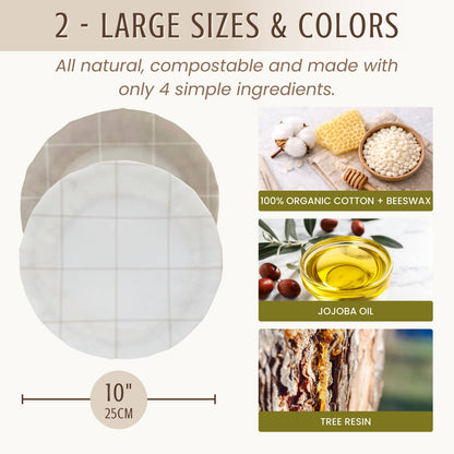 Reusable Beeswax Bowl Covers for Bread Proofing
