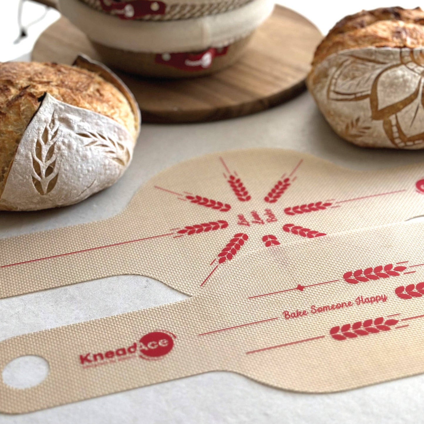 KneadAce Silicone Bread Slings: 1 Round & 1 Oval