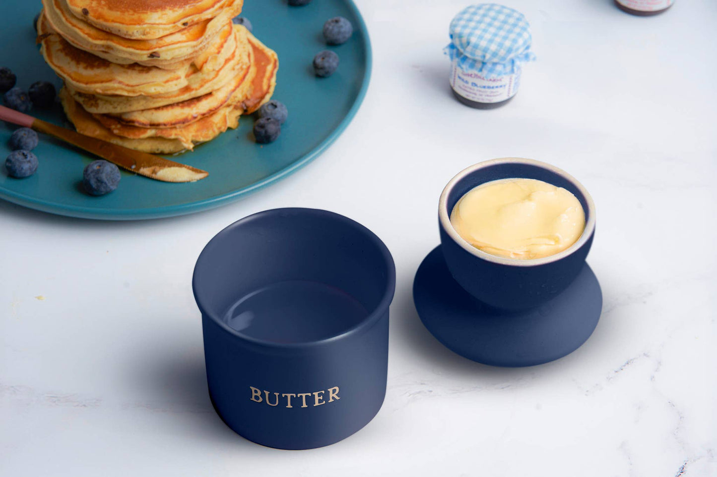Kook French Butter Keeper Dish, Ceramic
