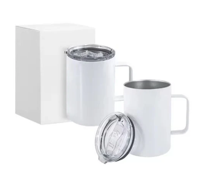 12oz Sublimation Coffee Mug with Handle & Lid