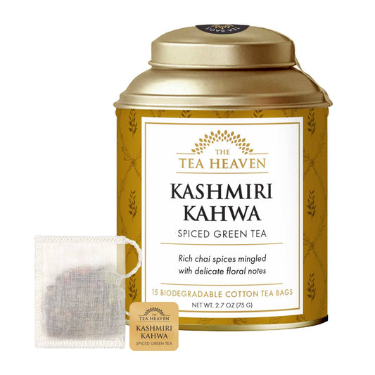 Kashmiri Kahwa green Chai Canister