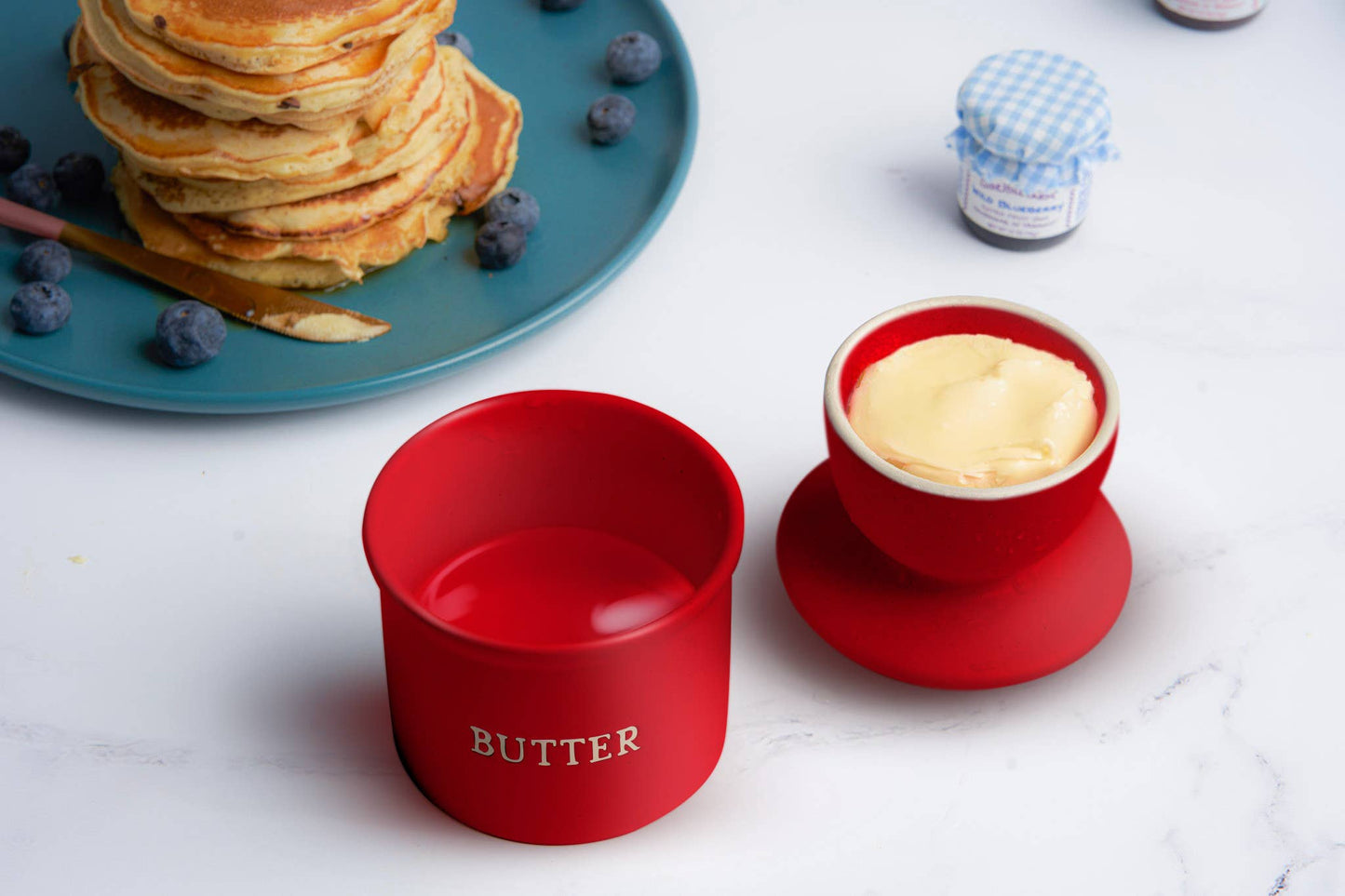 Kook French Butter Keeper Dish, Ceramic