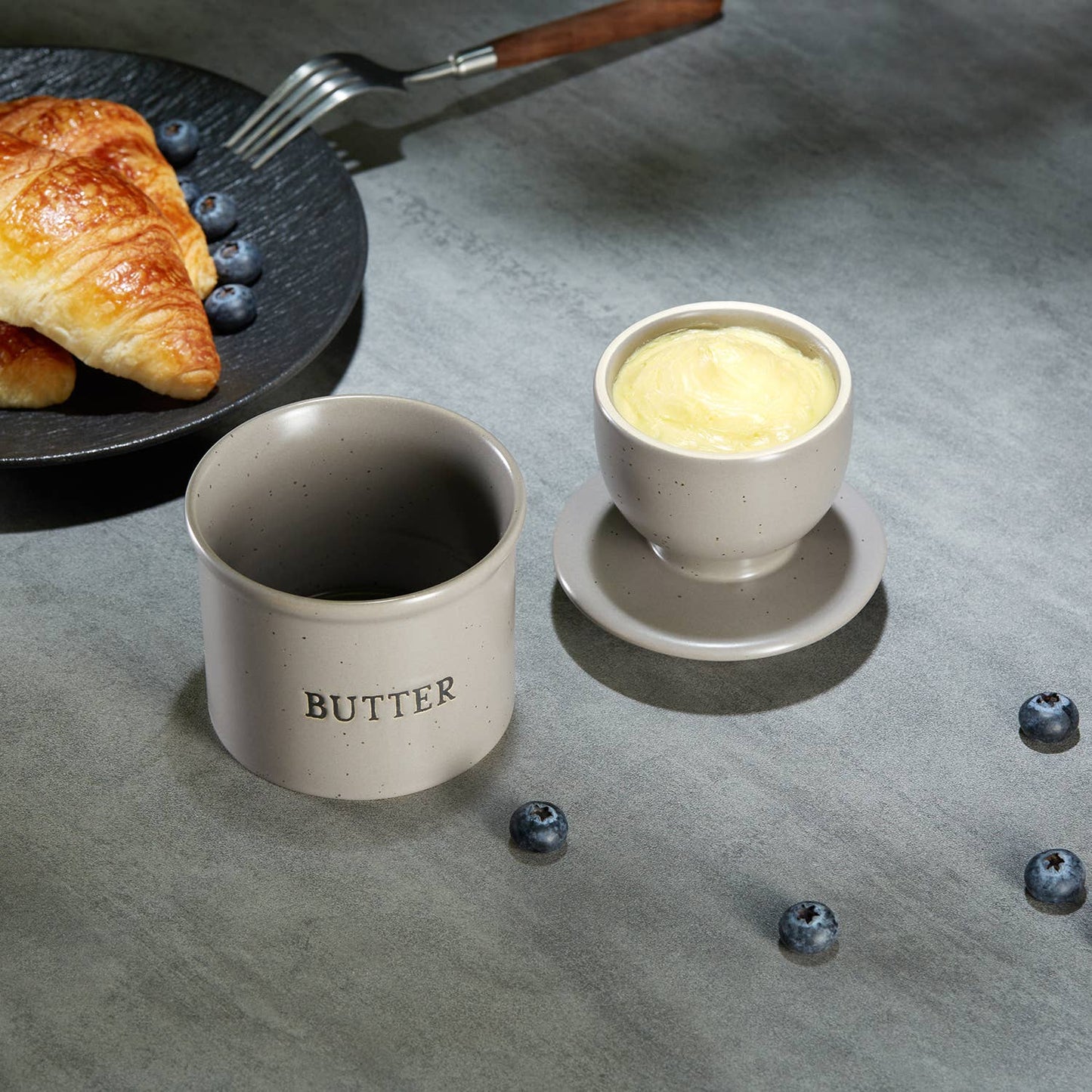 Kook French Butter Keeper Dish, Ceramic