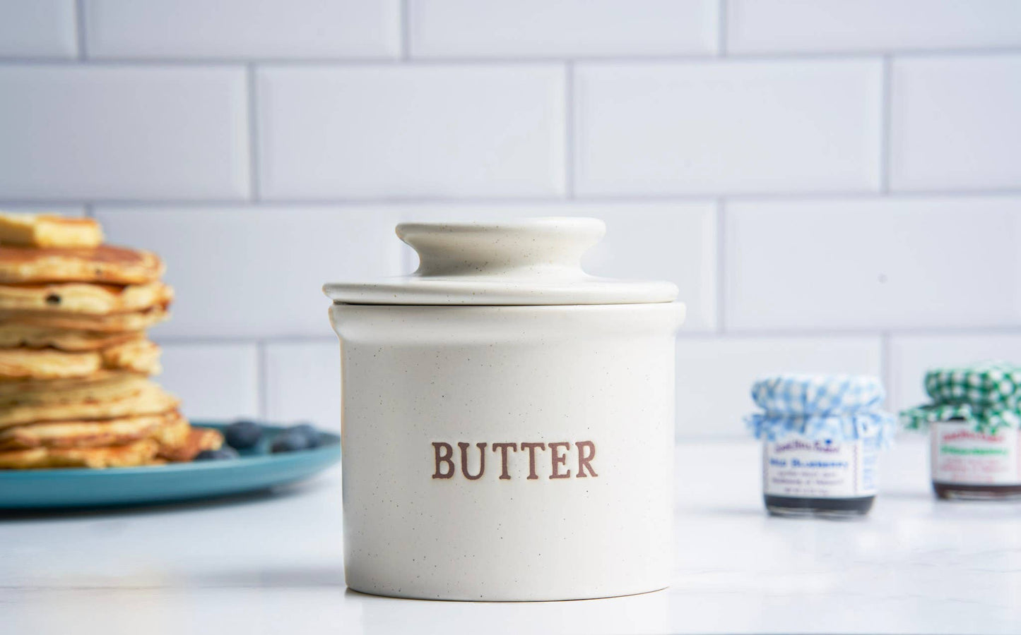 Kook French Butter Keeper Dish, Ceramic