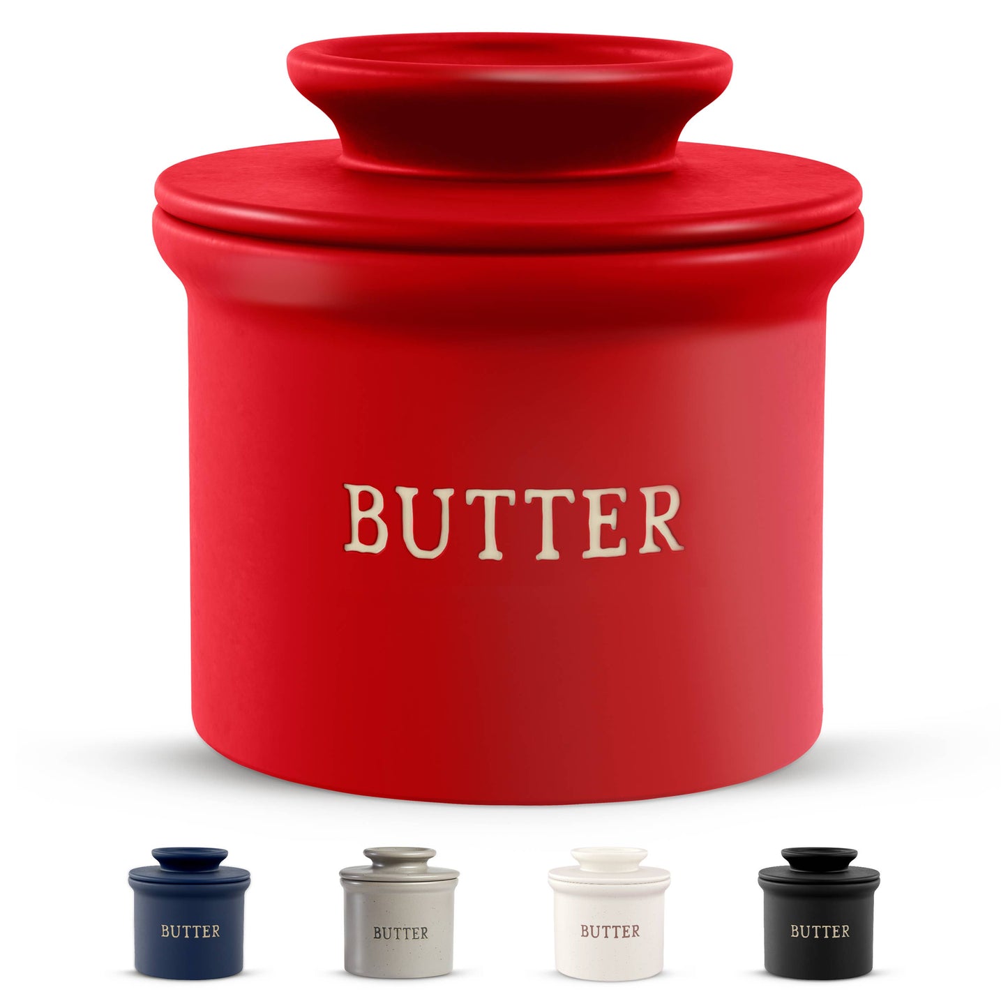 Kook French Butter Keeper Dish, Ceramic