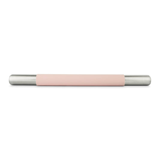 SS French Rolling Pin with Silicone - Rose Quartz