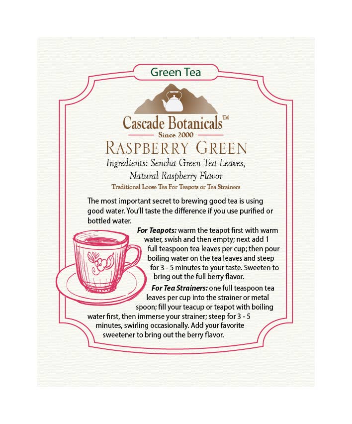 Raspberry Green Tea Loose Pack