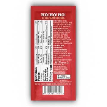 Holiday Santa Ho! Ho! Ho! Chocolate Cocoa (1.25oz Packet)
