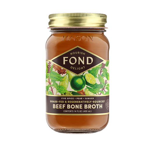 Five Spice & Pear Grass-fed Beef Bone Broth 14oz