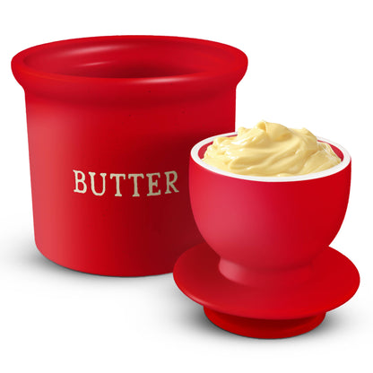 Kook French Butter Keeper Dish, Ceramic