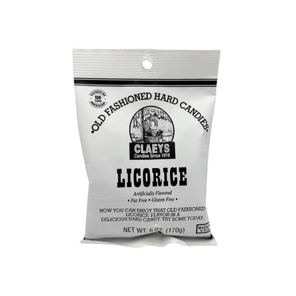 Claeys Old Fashioned Hard Candy Licorice Drops 6oz Bag