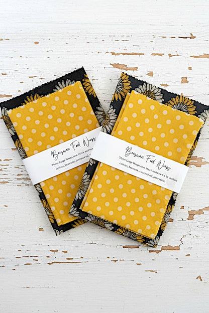 Beeswax Wrap Set of 3 Reusable Food Wraps