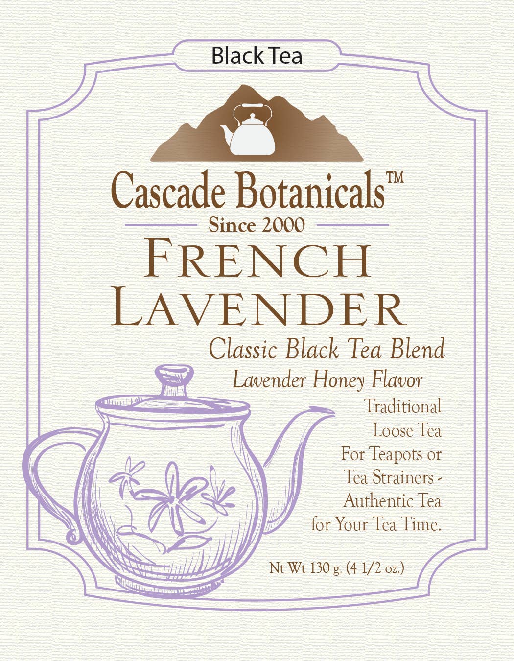 French Lavender Black Tea Loose Pack