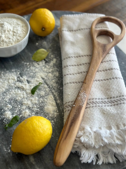 Large Acacia Wood Dough Hook or Dough Whisk : Acacia Wood