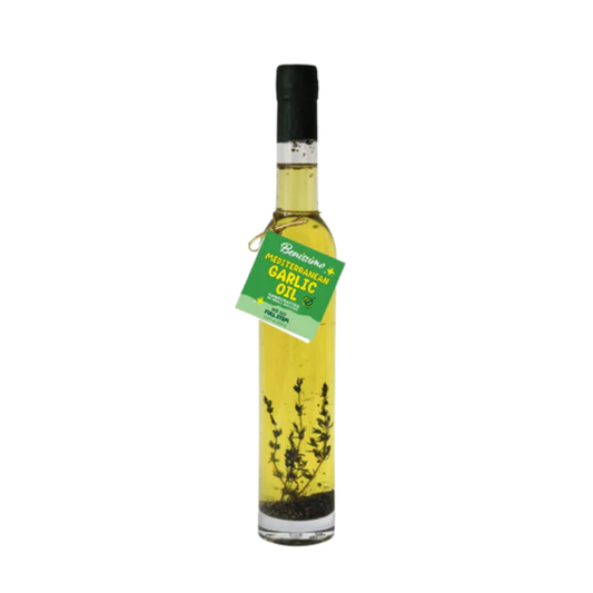 Mediterranean Garlic EVOO Blend – 12.7 fl oz Tall Round: Benissimo